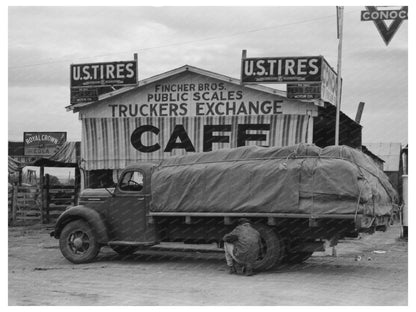 Vintage Truck at Public Scales De Leon Texas 1939