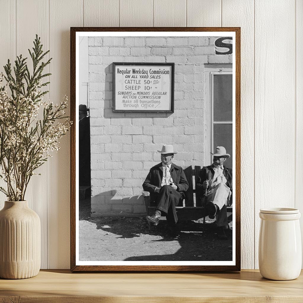 Men at Stockyard Office San Angelo Texas November 1939