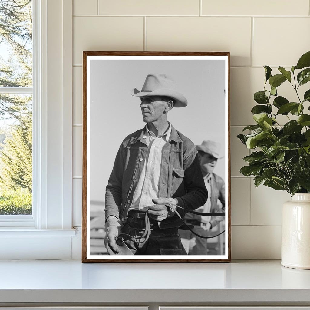 Cattlemen at San Angelo Stockyard Texas November 1939