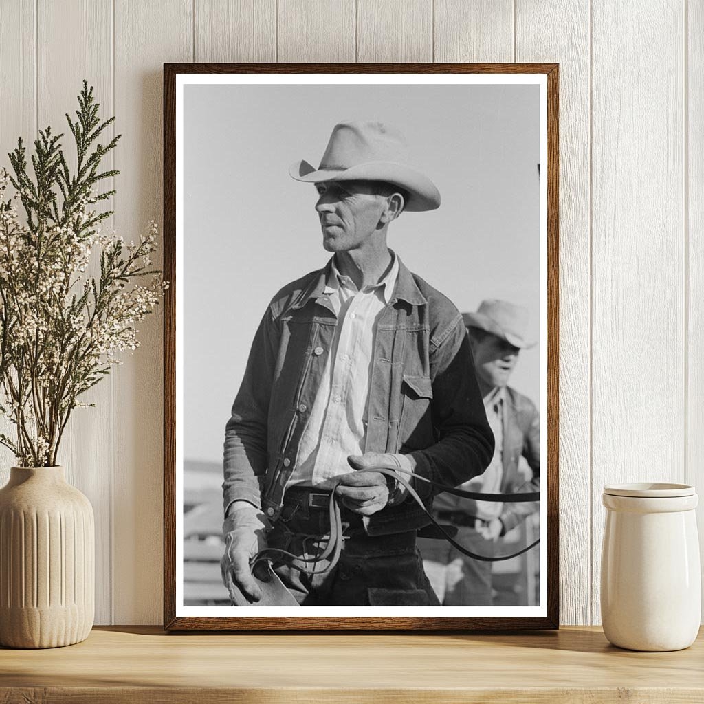 Cattlemen at San Angelo Stockyard Texas November 1939