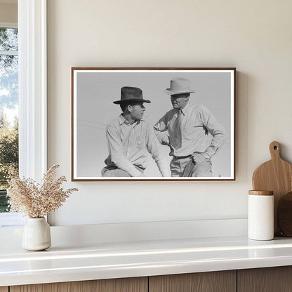 Vintage Stockmen on Fence San Angelo Texas 1939