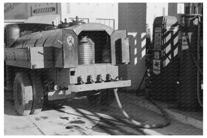 Gasoline Truck Driver Filling Tank in San Angelo 1939