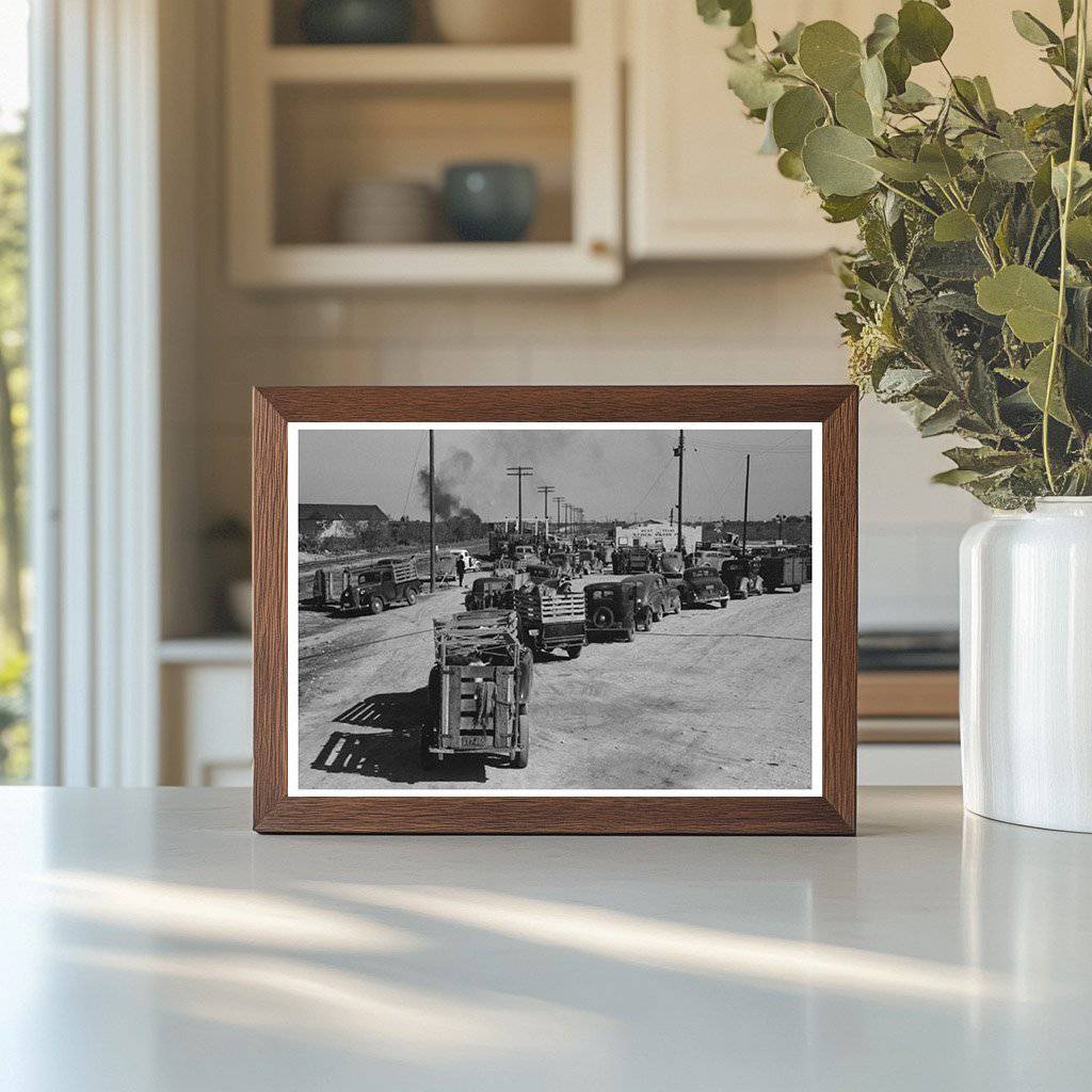 Trucks at San Angelo Stockyard November 1939