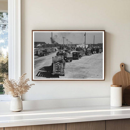 Trucks at San Angelo Stockyard November 1939