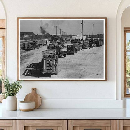 Trucks at San Angelo Stockyard November 1939