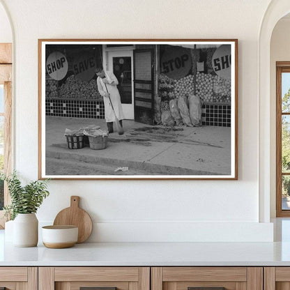 Vintage 1939 San Angelo Texas Morning Walkway Scene