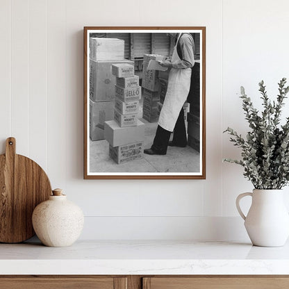 Vintage 1939 San Angelo Texas Grocery Supply Delivery