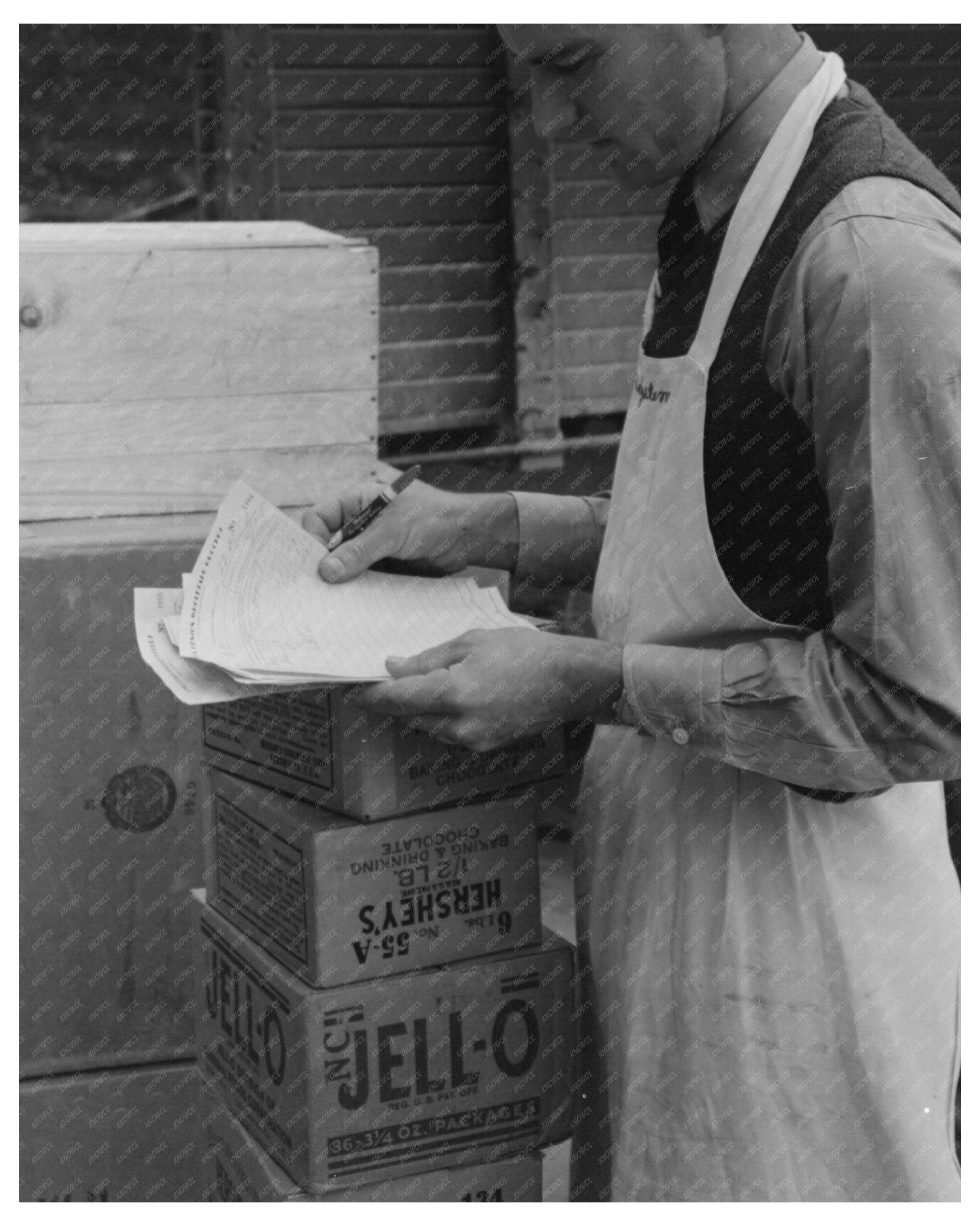 Supply Delivery at Wholesale Grocery San Angelo 1939