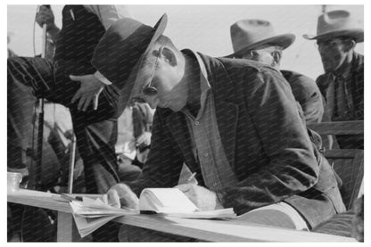 Horse Auction Clerk in Eldorado Texas November 1939
