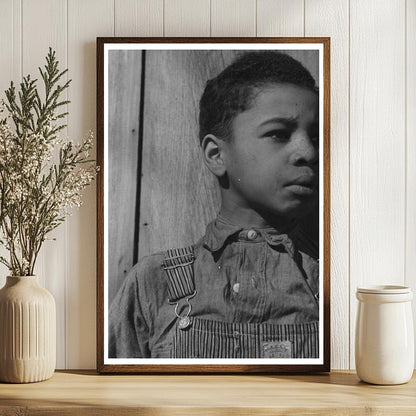 1944 Young Boy Eating Black Walnuts in Oklahoma Farm