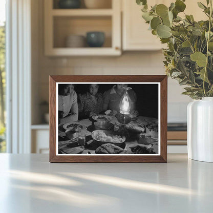 Pomp Halls Family Supper by Lamplight Oklahoma 1940