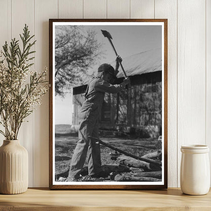 Son of Tenant Farmer Eating Black Walnuts February 1940