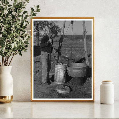 Young Boy Feeding Hogs in Creek County Oklahoma 1944