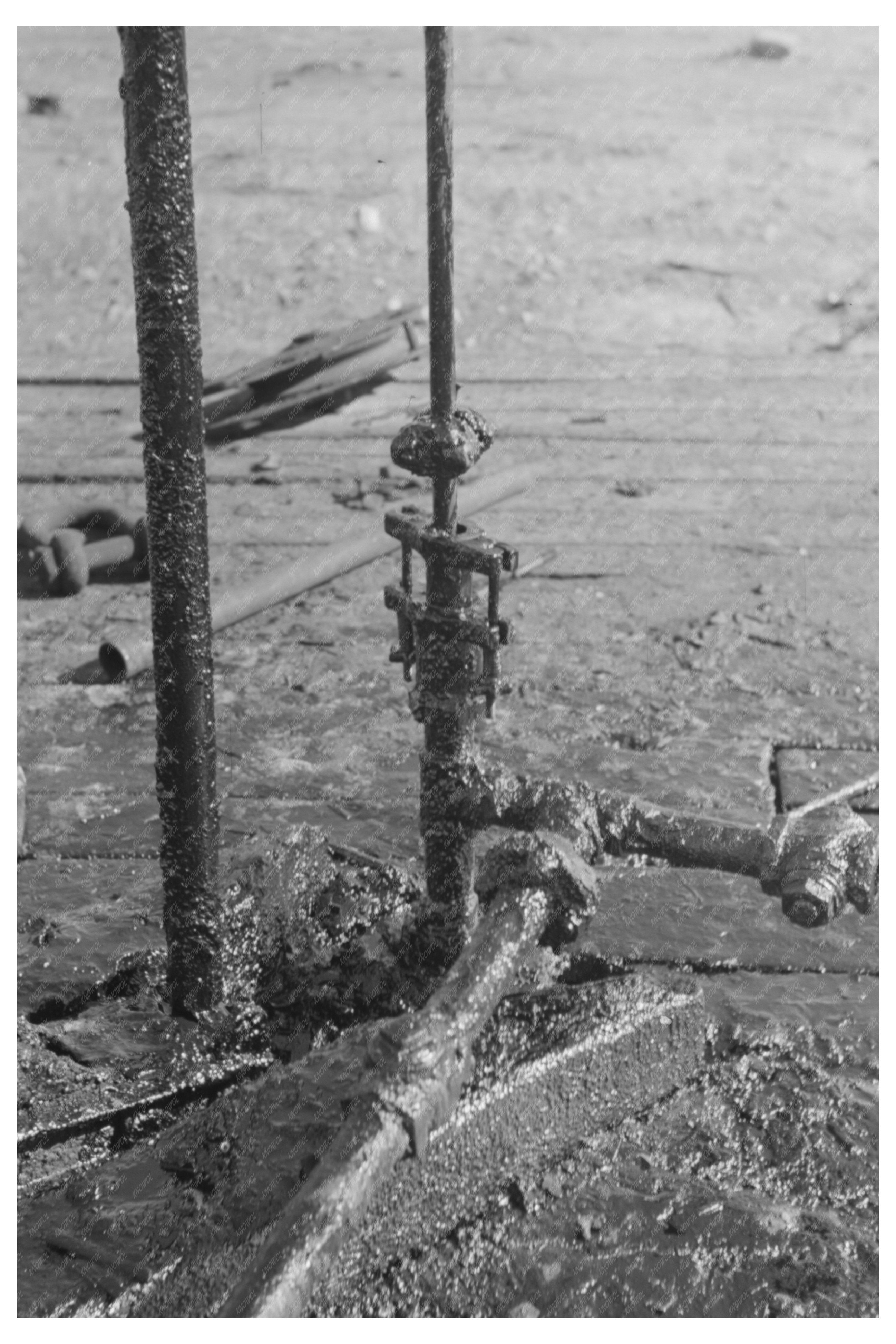 Vintage Oil Well Pump in Creek County Oklahoma 1940