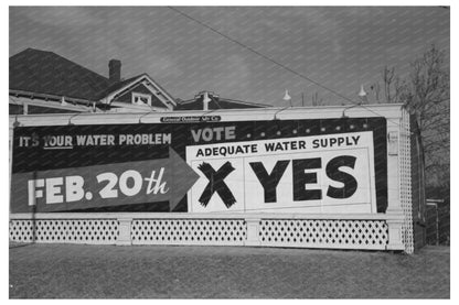 Oklahoma City Water Supply Sign January 1940