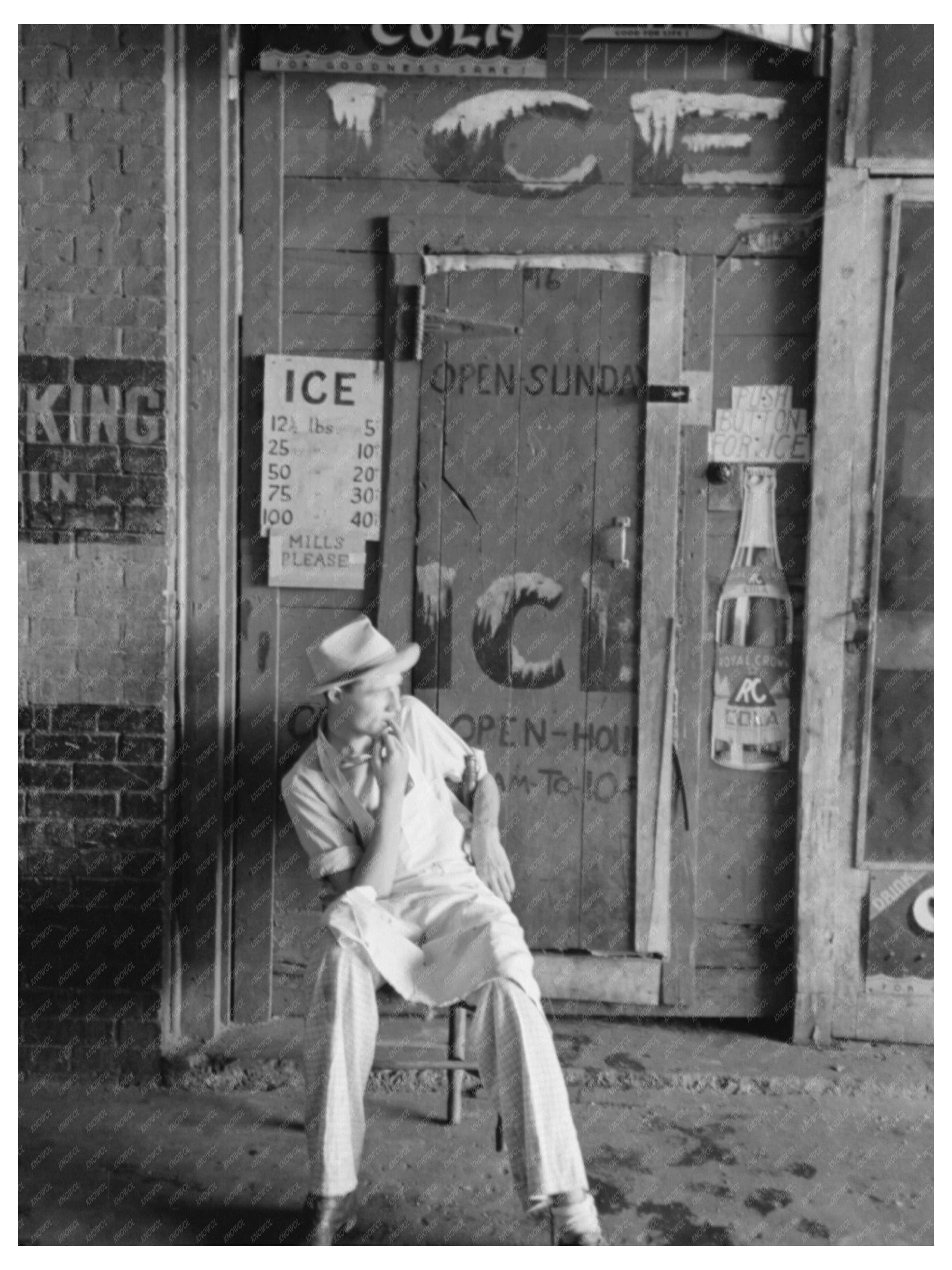 Muskogee Oklahoma Icehouse Vintage Photo June 1939