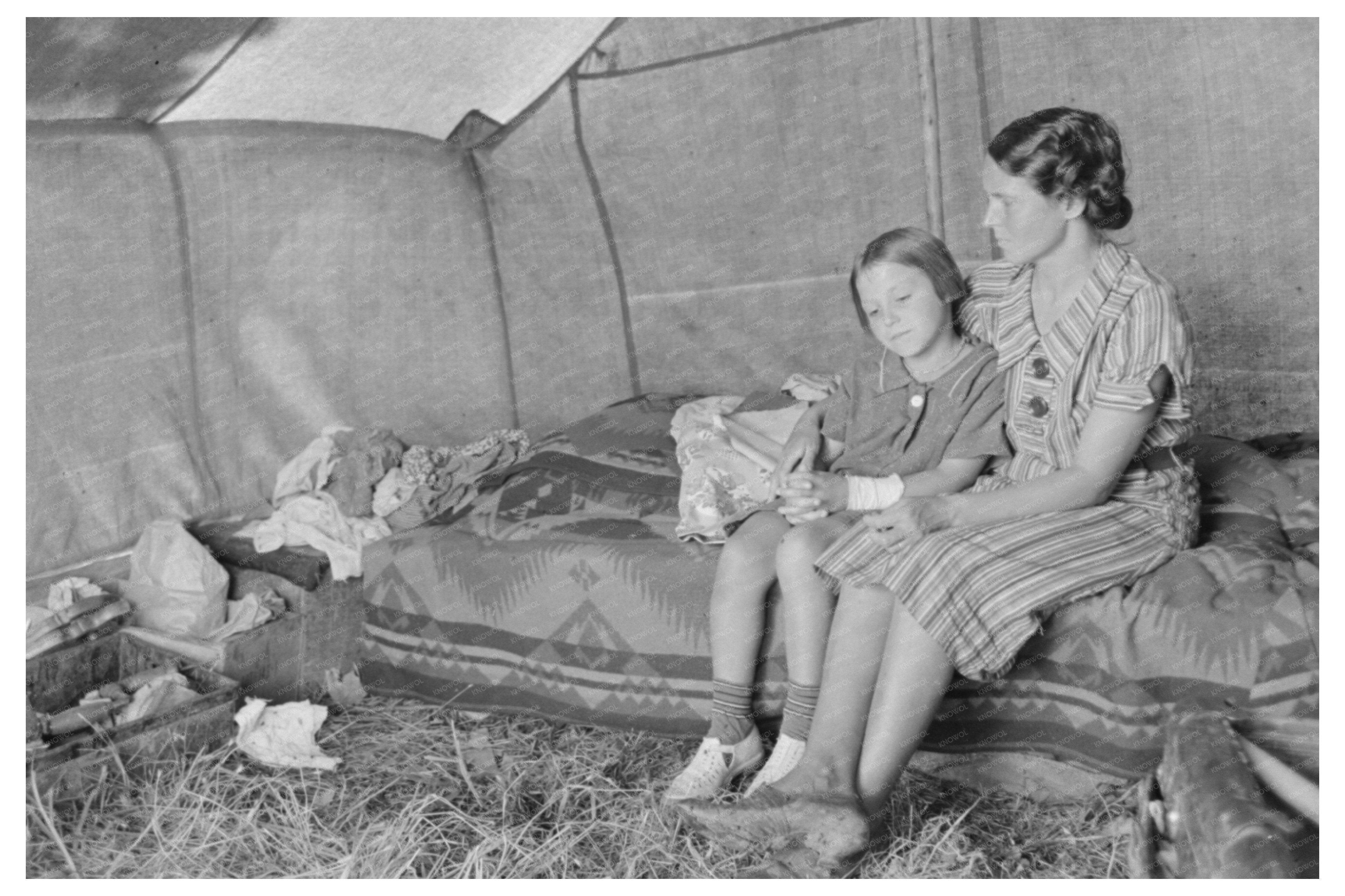 Migrant Tent Interior Arkansas River Muskogee County 1939