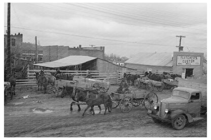 Eufaula Oklahoma 1940 Vintage Photo of Farmers at Work