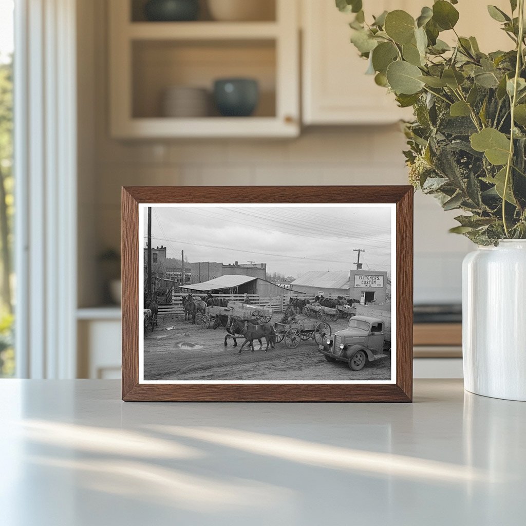 Eufaula Oklahoma 1940 Vintage Photo of Farmers at Work