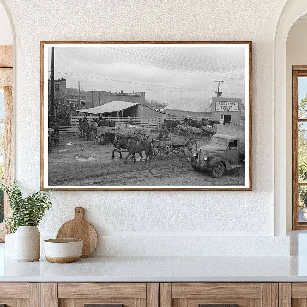 Eufaula Oklahoma 1940 Vintage Photo of Farmers at Work