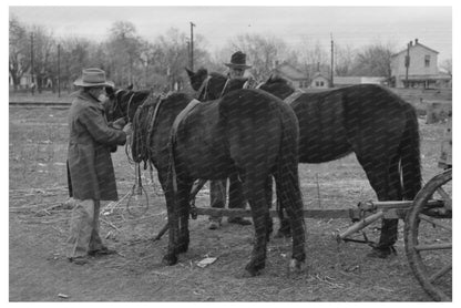 Eufaula Oklahoma Farmers Lot Vintage Photo February 1940