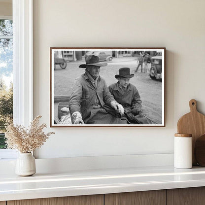 Farmer and Son Arriving in Eufaula Oklahoma 1940