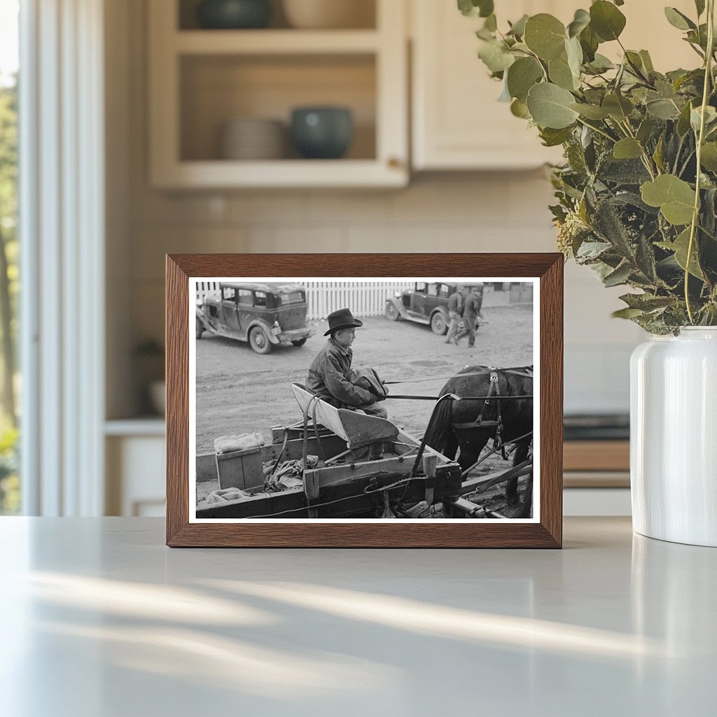 Farmer and Son Arriving in Eufaula 1940