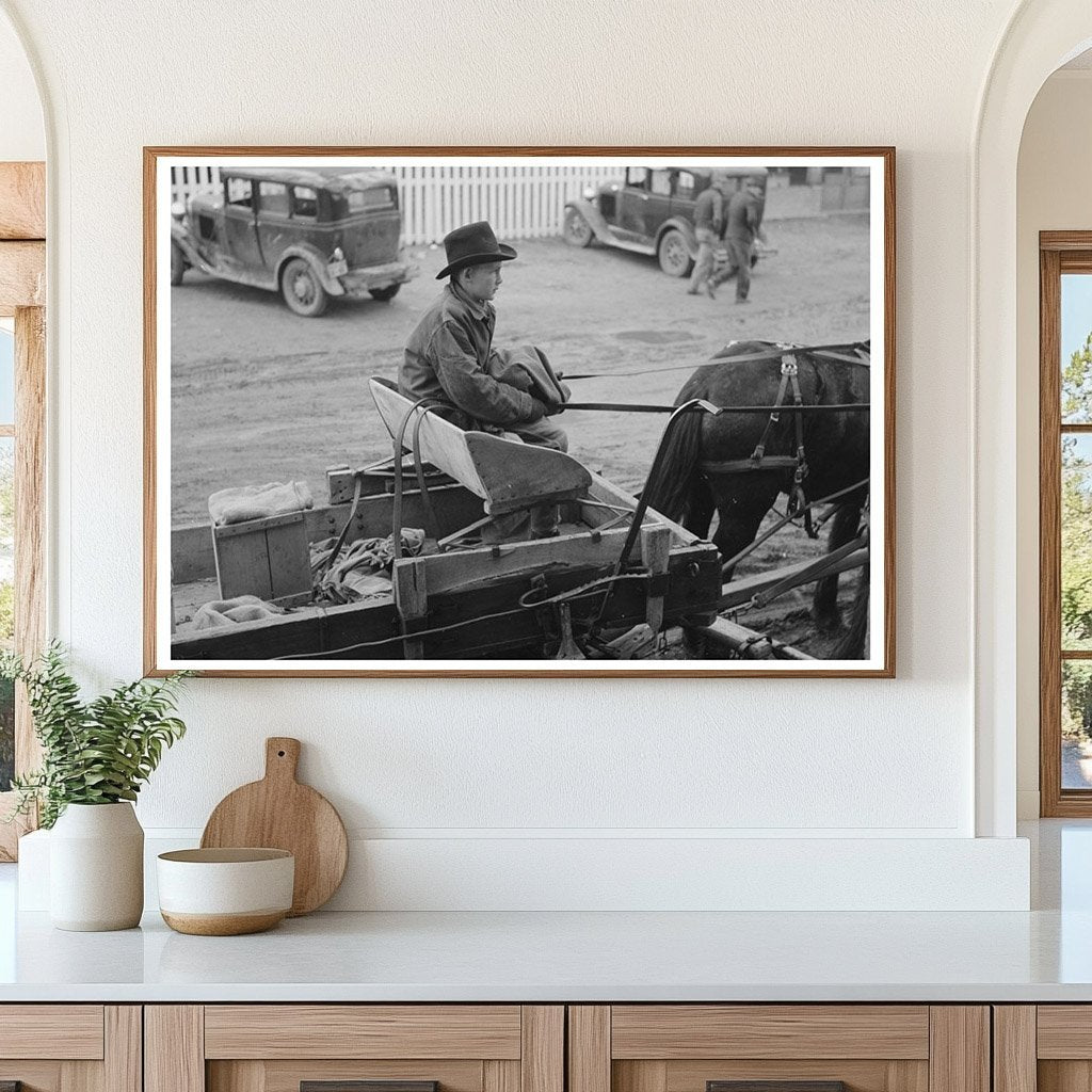 Farmer and Son Arriving in Eufaula 1940