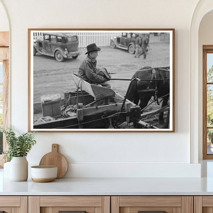 Farmer and Son Arriving in Eufaula 1940