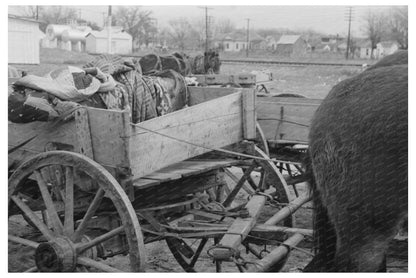 Mule and Muddy Wagon Eufaula Oklahoma February 1940