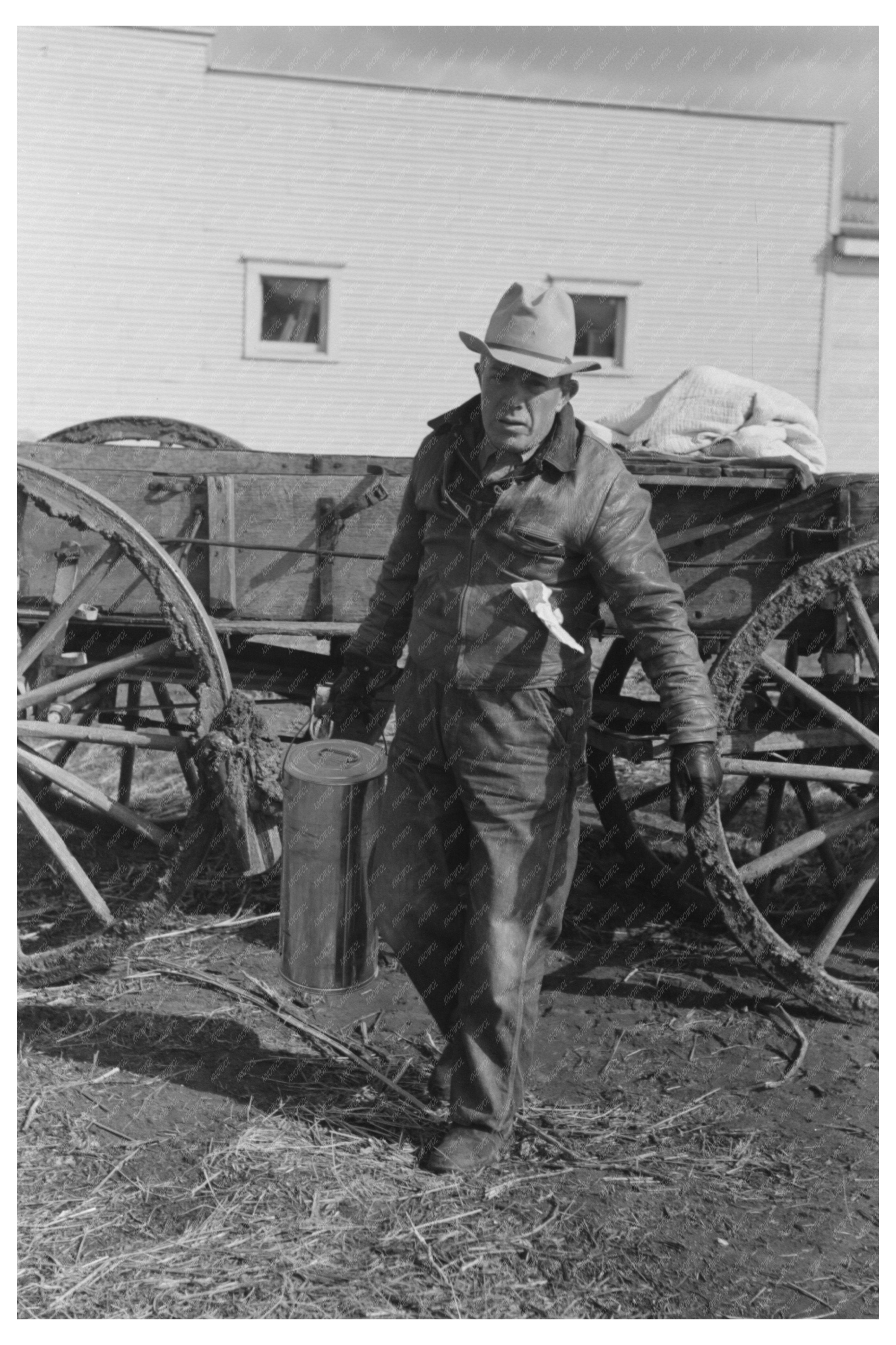 Farmer Transporting Milk Eufaula Oklahoma February 1940