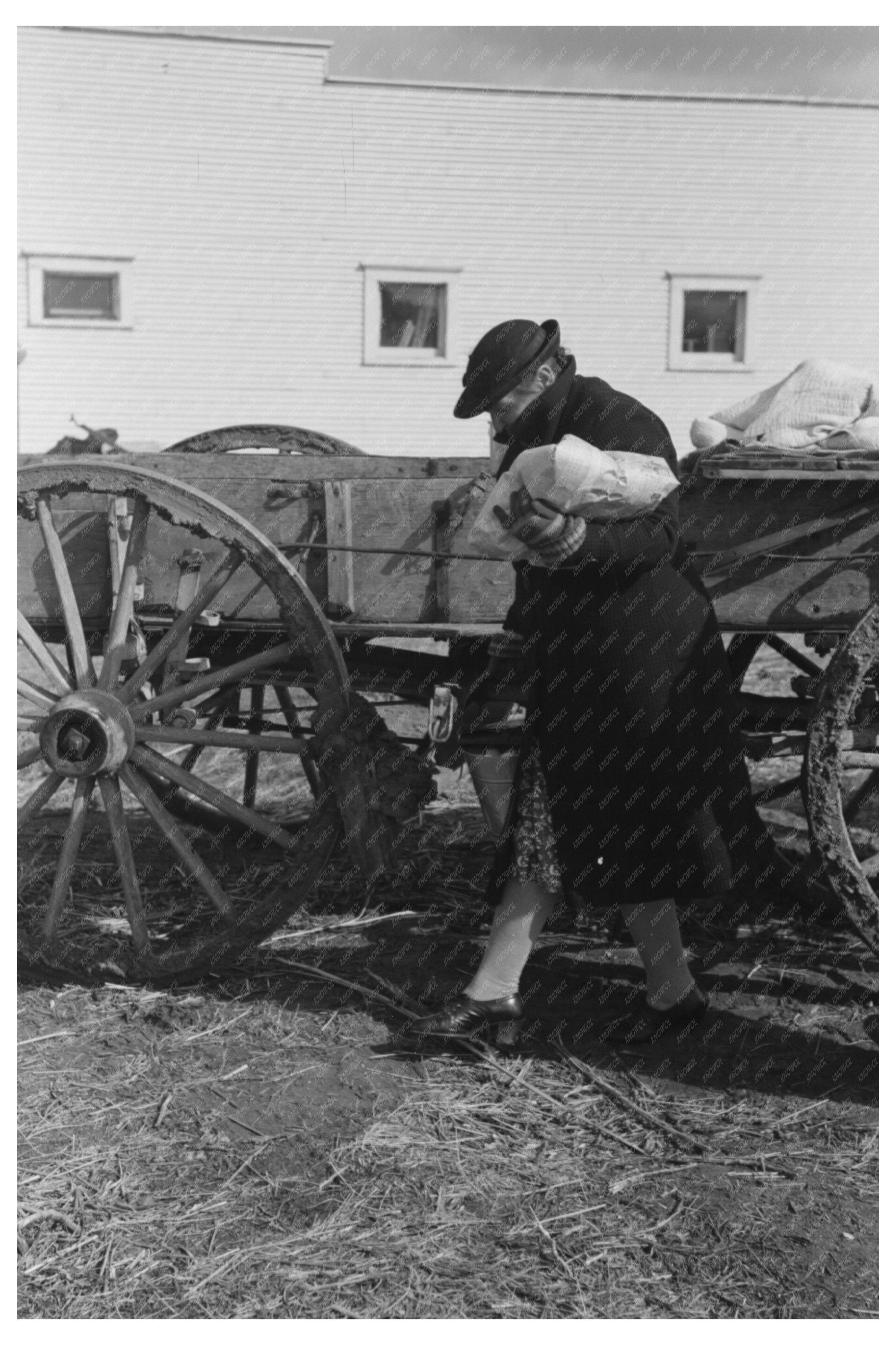 Farmer Transporting Milk in Eufaula Oklahoma February 1940