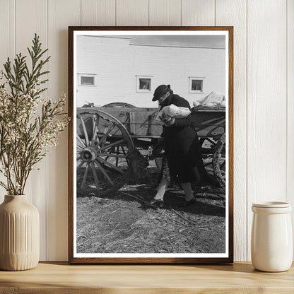 Farmer Transporting Milk in Eufaula Oklahoma February 1940