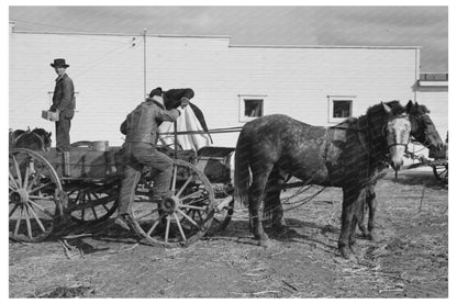 Farmer Transporting Milk in Eufaula Oklahoma 1940