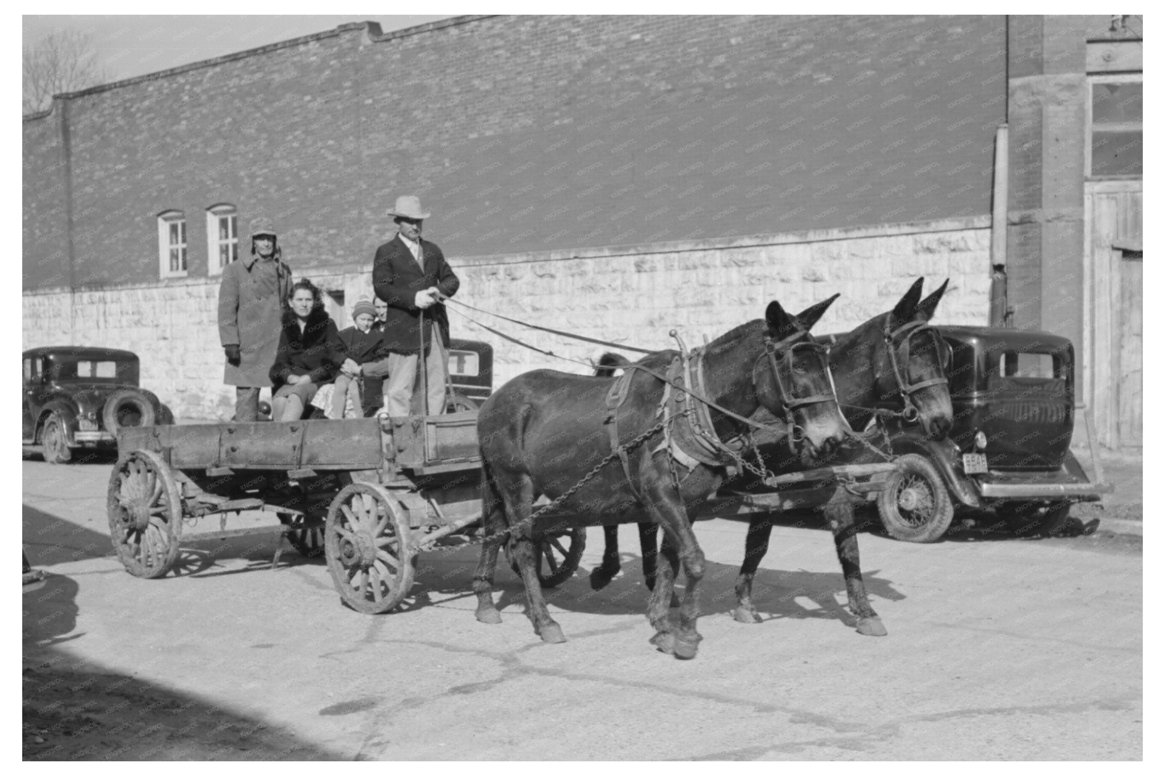 Farmer Leaving Town Eufaula Oklahoma February 1940