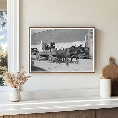 Farmer Leaving Town Eufaula Oklahoma February 1940