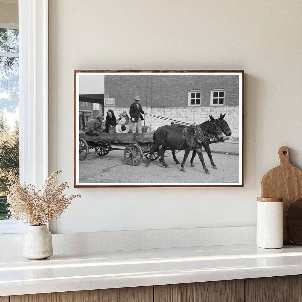 Farmer Leaving Eufaula Oklahoma February 1940 Vintage Photo