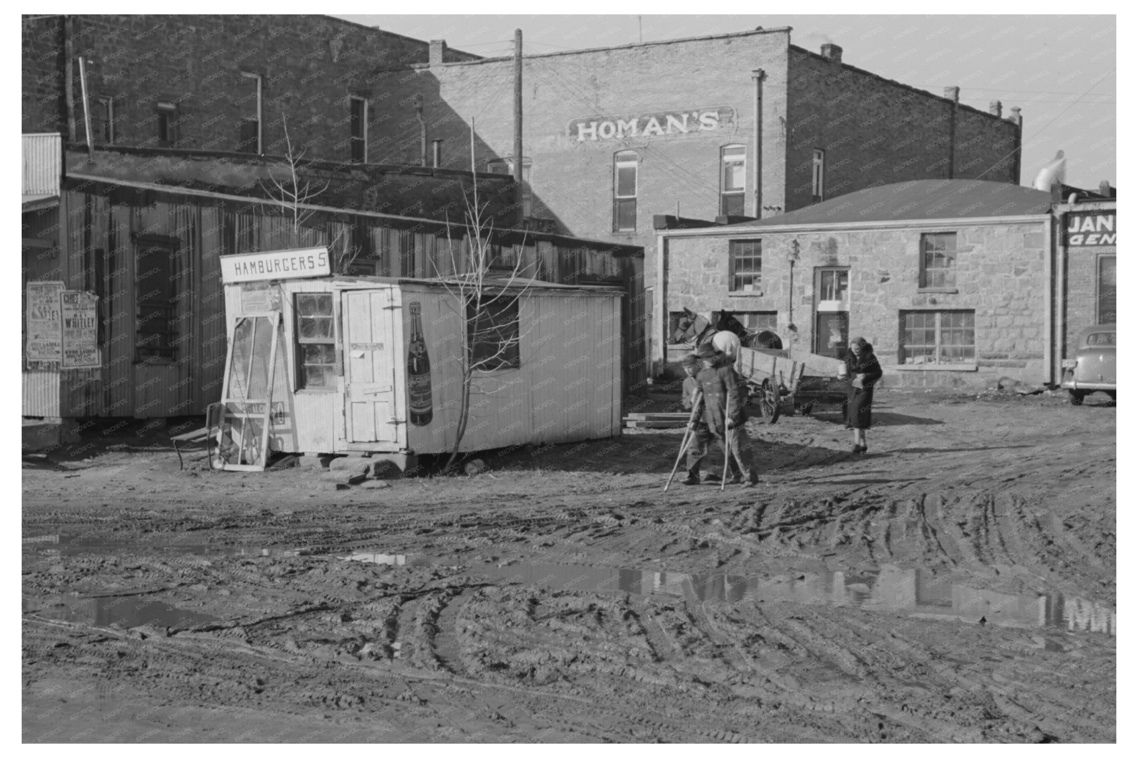 Vintage Hamburger Stand Main Street Eufaula Oklahoma 1940