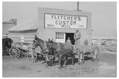 Farmer Leaving Eufaula Oklahoma February 1940 Image