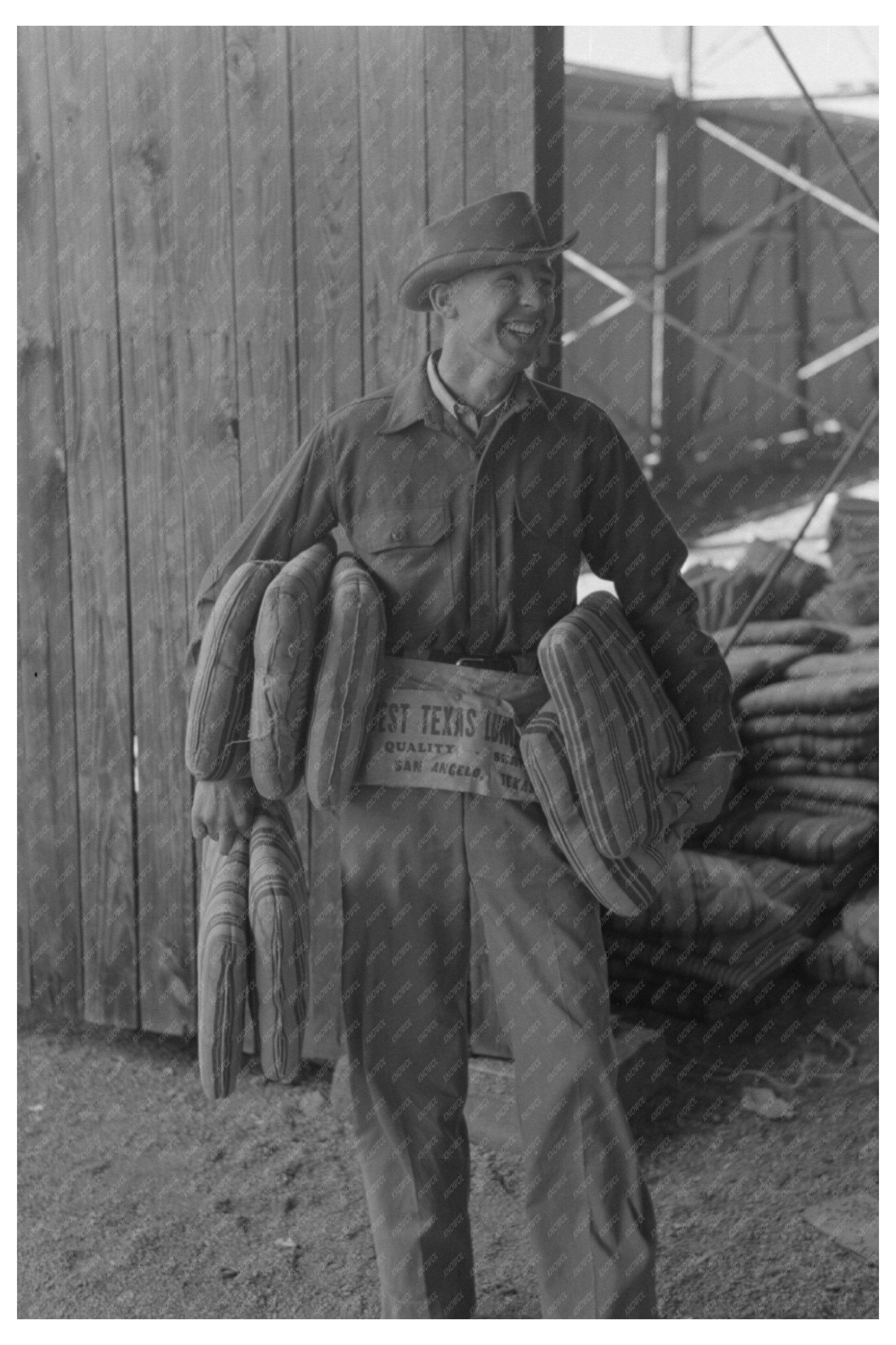 Cushion Seller at San Angelo Fat Stock Show 1940