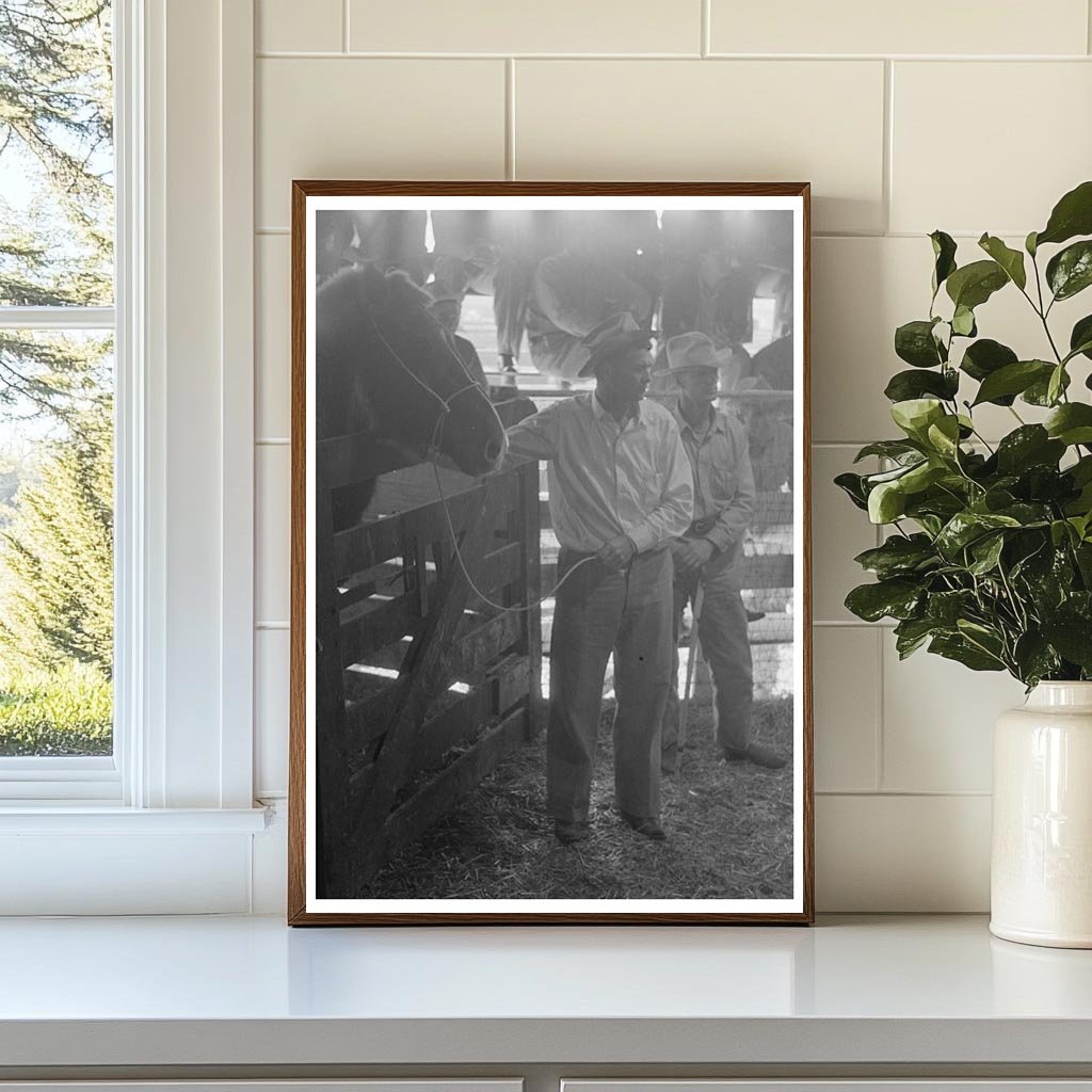 Vintage Horse Auction Spectators San Angelo Texas 1940