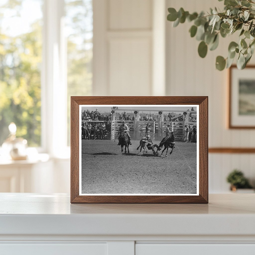 Wild Steer Wrestling at San Angelo Stock Show 1940