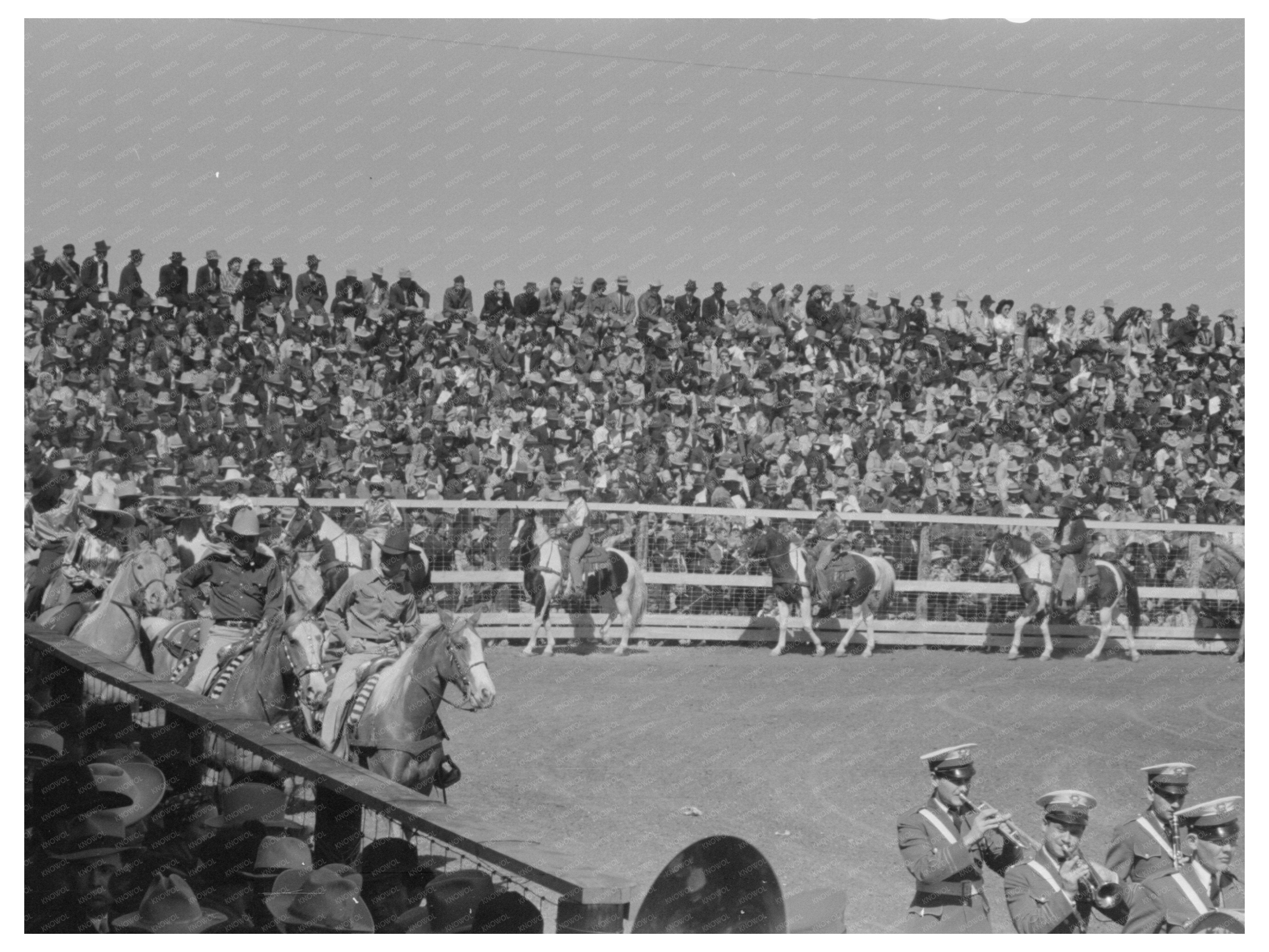 San Angelo Fat Stock Show Scene March 1940 Vintage Image