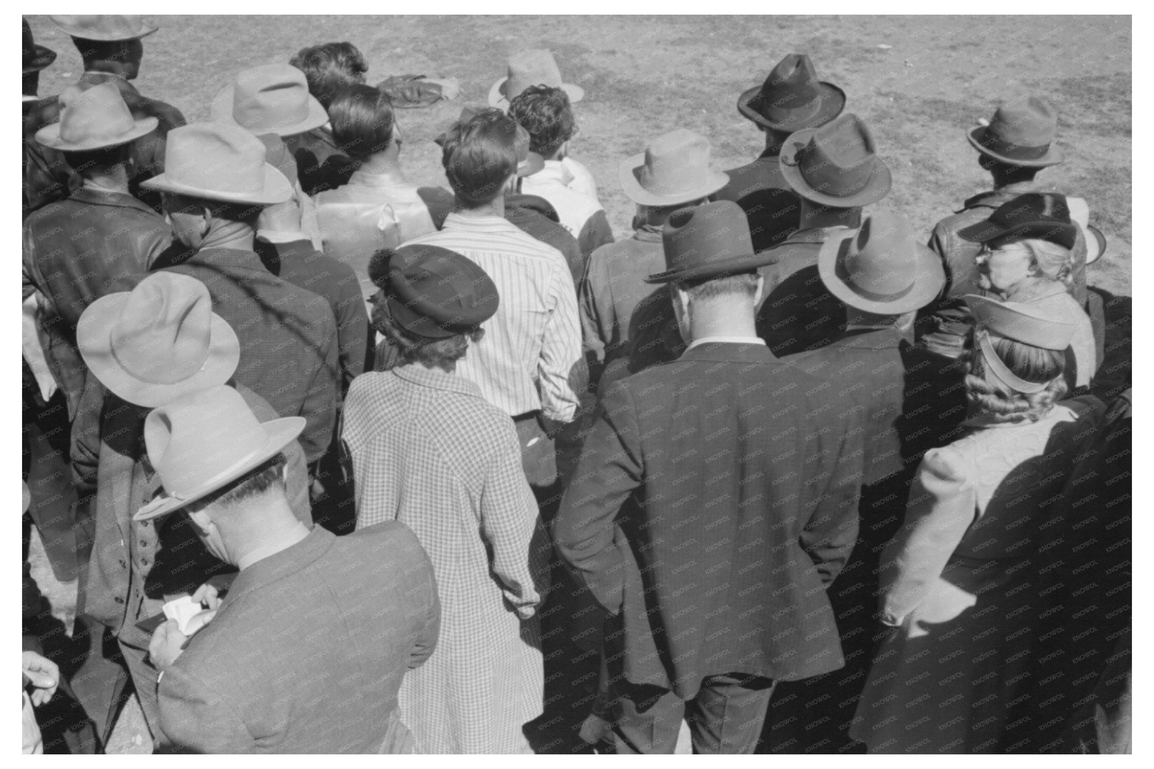 Spectators at San Angelo Fat Stock Show March 1940