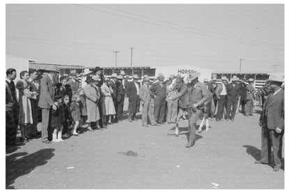 Man Parading Horse at San Angelo Fat Stock Show 1940