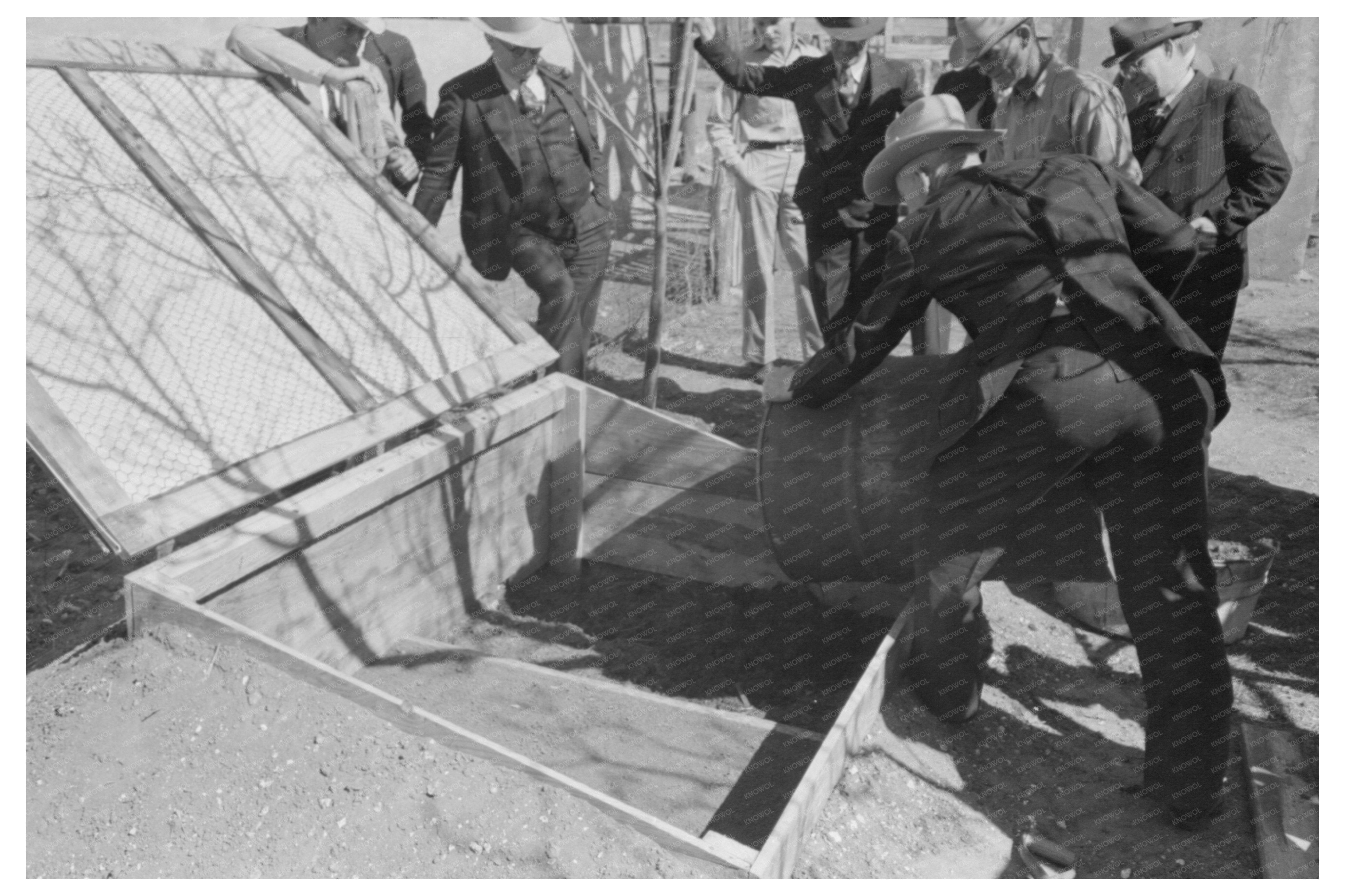 Farm Security Administration Supervisor Stomping Seed Bed 1940