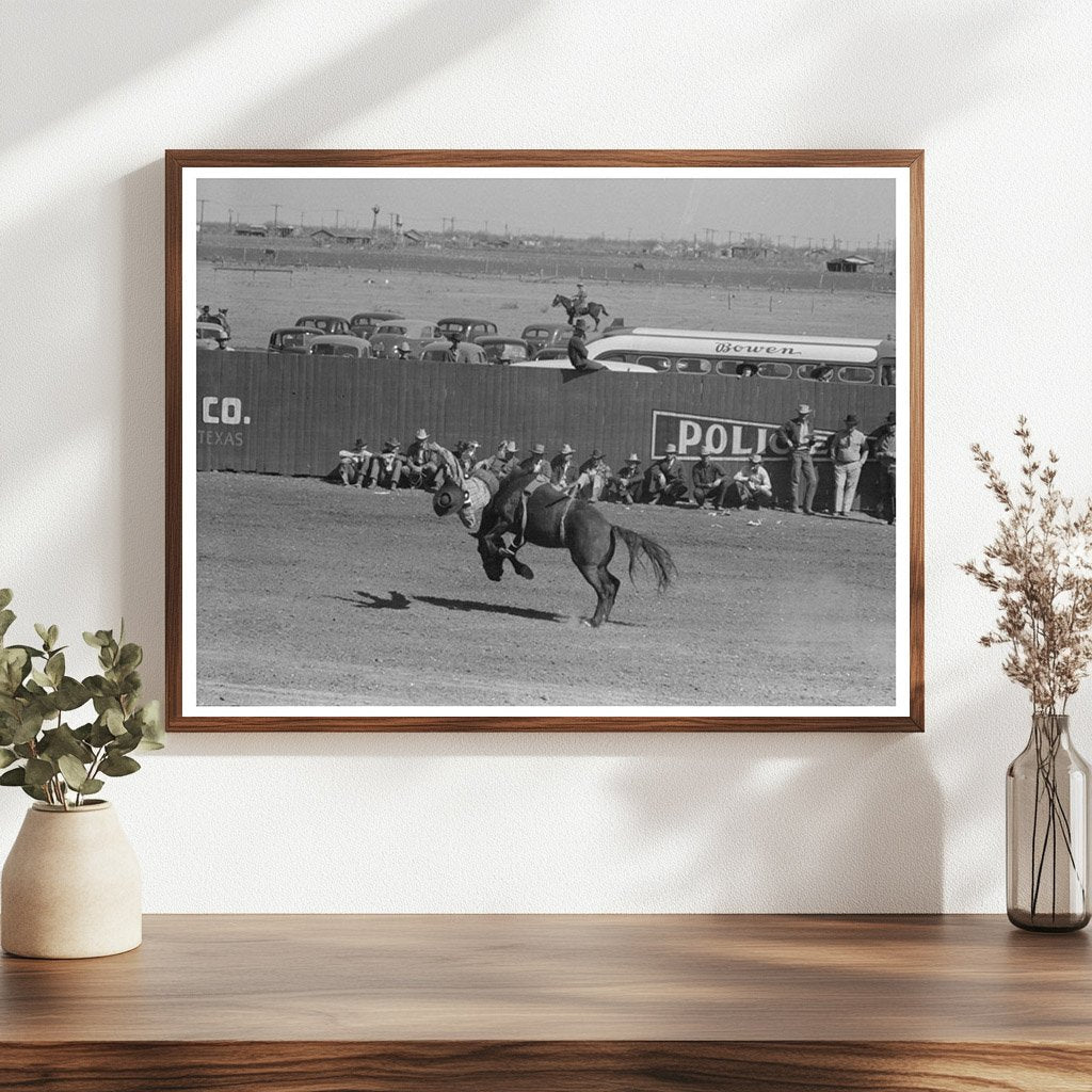 Cowboy Thrown from Bucking Horse Rodeo March 1940