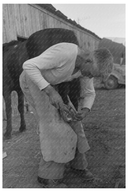 Blacksmith with Rodeo Performers San Angelo Fat Stock Show 1940