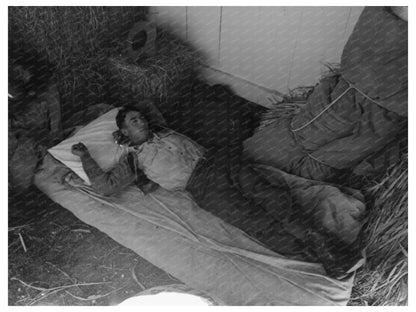 Cowboys Resting in Horse Show Barn San Angelo 1940