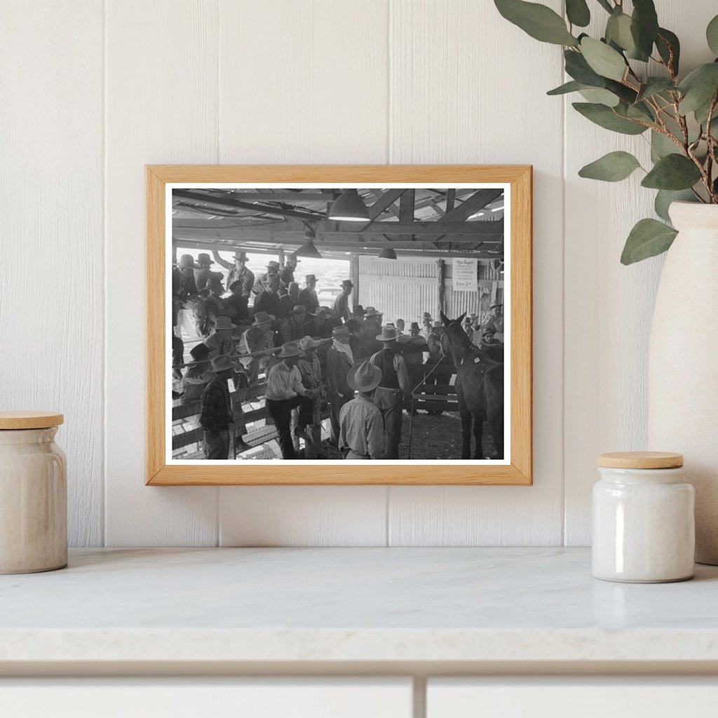 Horse Auction at West Texas Stockyards March 1940